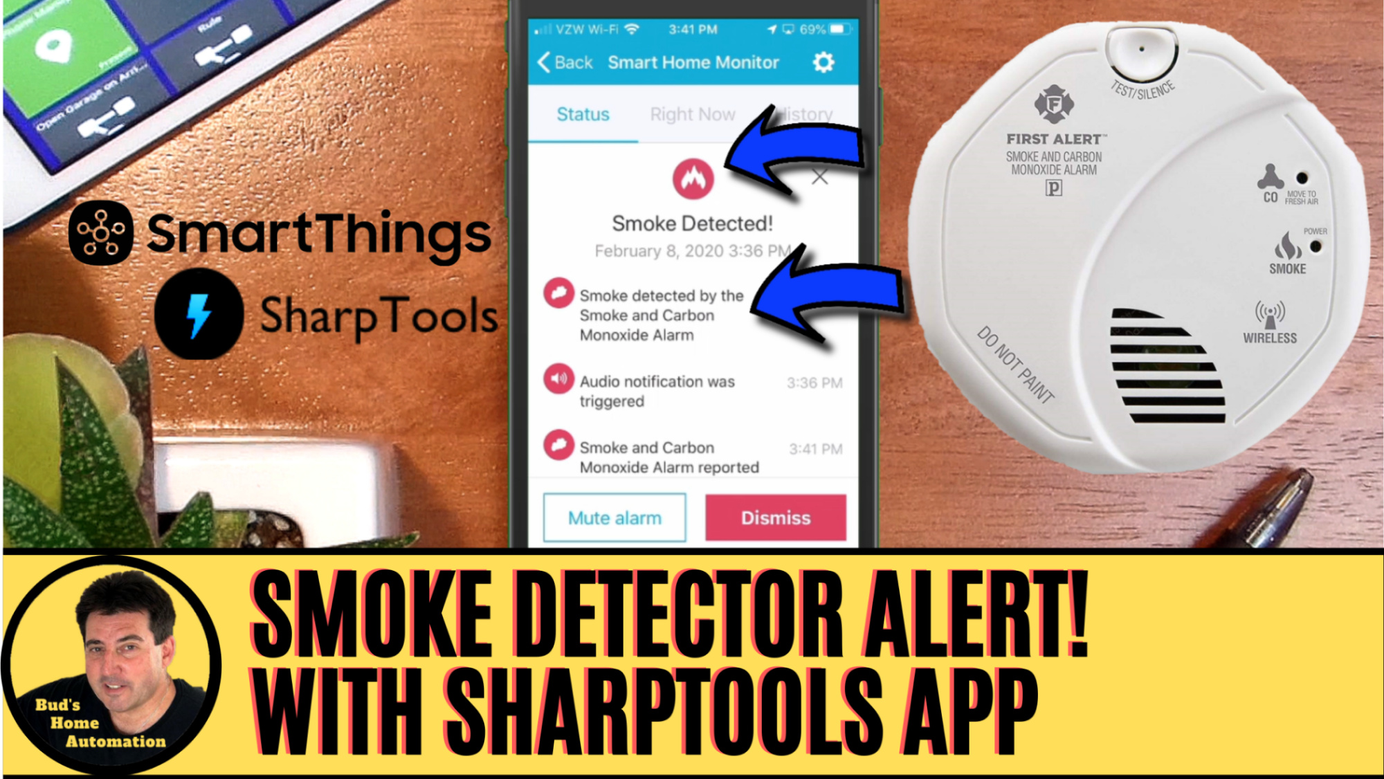 Multiple Smoke & Carbon Monoxide Alerts on Three SmartThings Devices SharpTools.io (web